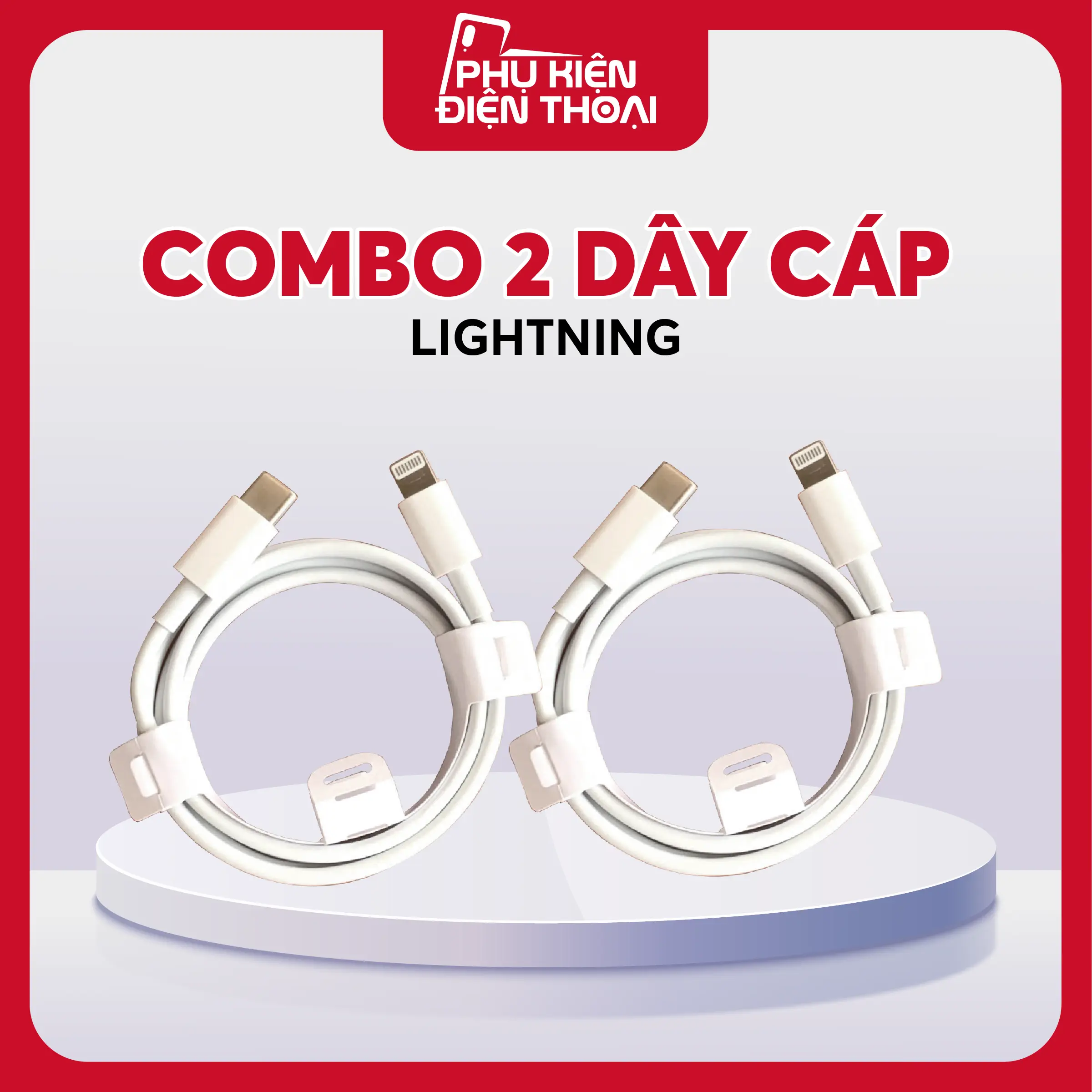 Combo 2 Dây Cáp Sạc Nhanh 20W - Bền Bỉ, Ổn Định | Dài 1M - Đầu Type-C Và Lightning | Dùng Cho ip 6 - 14 Prm Phone Phụ Kiện