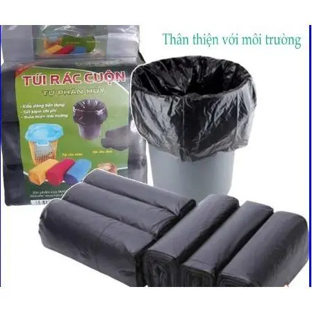 Combo 3 cuộn túi đựng rác tự phân huỷ bảo vệ môi trường