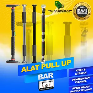 PULL UP BAR DINDING PINTU DOOR CHINNING ALAT UNTUK FITNESS OLAHRAGA 62-100 CM FREE SKRUP GARANSI