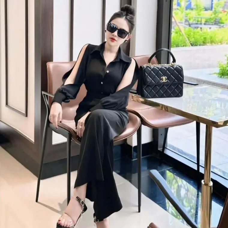 Công Sở Nữ Trẻ Trung, Quần Áo Women Công Sở Thanh Lịch, Sang Chảnh Hàn Quốc Top [Hàng Có Sẵn] Voi Nữ - Tết 0