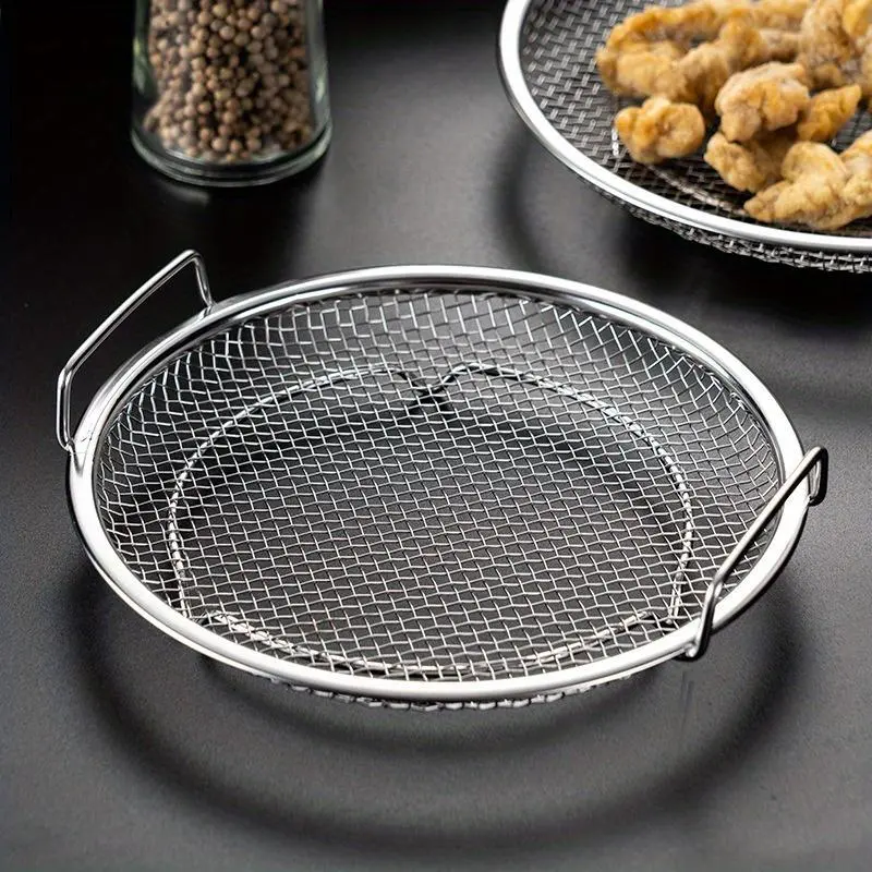 Stainless Steel Frying Oil Filter Tray, 1 Piece Fine Mesh Filter Basket with Handle for Frying Grilling Food, Kitchen Oil Filter Tray, Cooking Utensils, Durable Kitchen Accessories 6