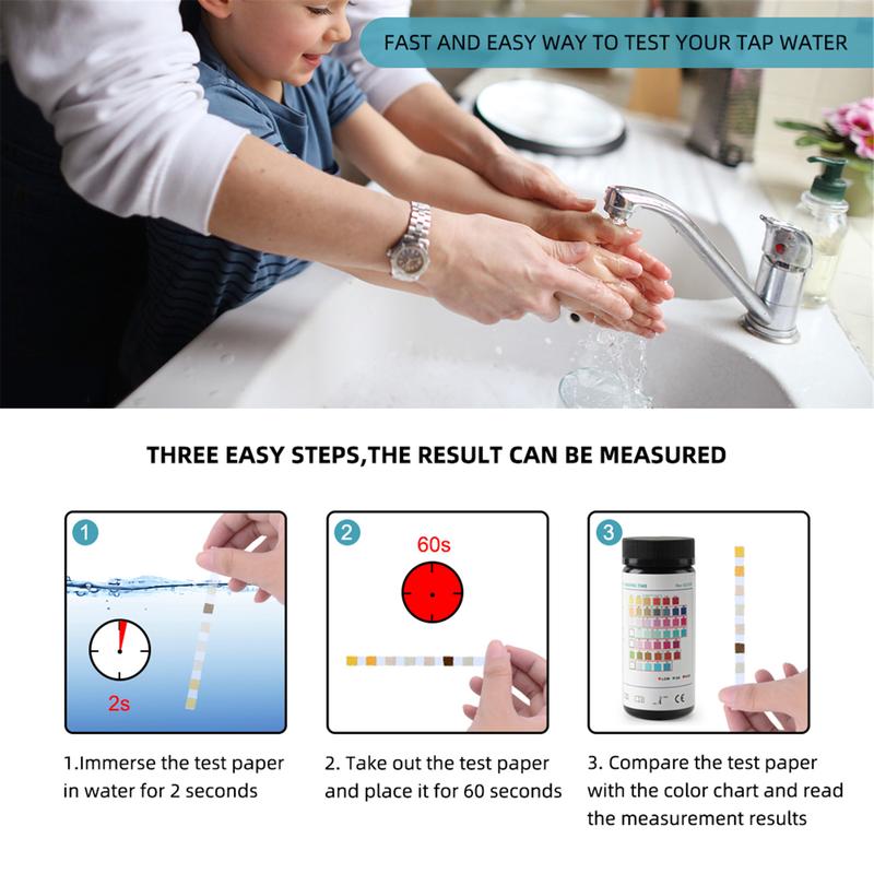 7-in-1 Test Strips Spa and Pool Test Strips Tester Testing Kit for Total Hardness/Total Chlorine/Free Chlorine/Bromine/pH/Total Alkalinity/Nitrite 50ct 2