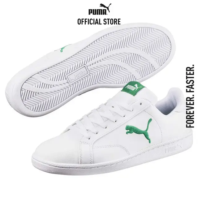 PUMA Smash Cat รองเท้ากีฬาทำจากหนัง ออกกำลังกาย สีขาว - 36294505
