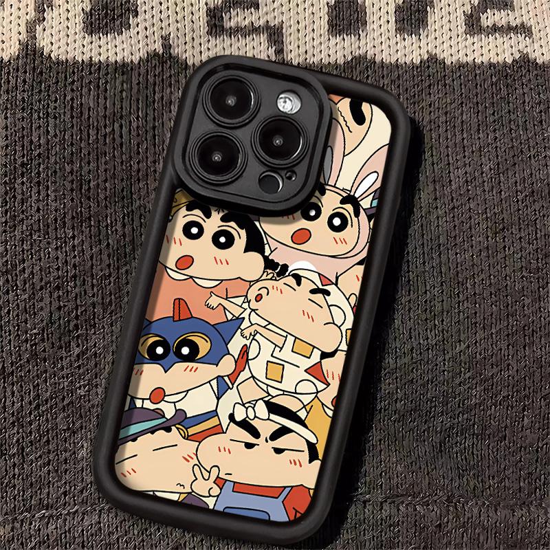 Product Introduction of Ốp Điện Thoại Họa Tiết Gia Đình Bút Chì Màu Nhảy Múa Shin chan, Tương Thích Với iPhone 15promax, 12, 13, 14, 11, xsmax, xs, xr, 7, 8Plus, SE2020, Bảo Vệ Ống Kính, Chống Sốc 7