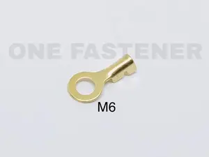 100 pcs SKUN ring M6 Kecil Terminal Aki bulat sekun kabel 6mm baut 10