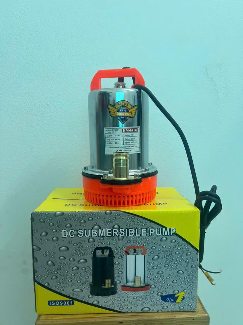 Product Introduction of Bơm chìm 12V KAMATO  - 3.5 kg - công suất 300 0W hút đáy an toàn bơm thả tỏm, bơm hút chống ngập 0