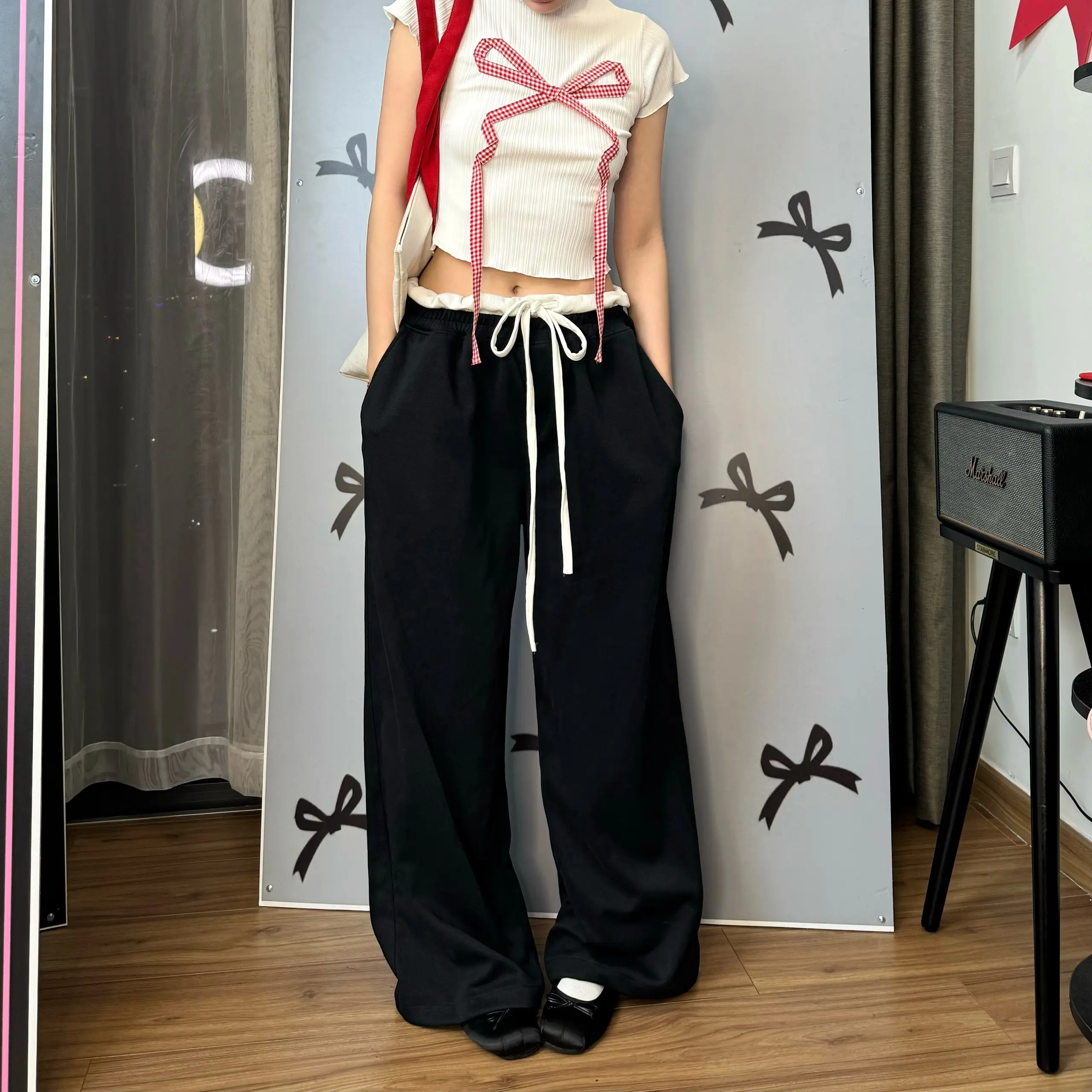 AB HOUSE - Quần nỉ dây rút BOW PANTS form rộng nam nữ