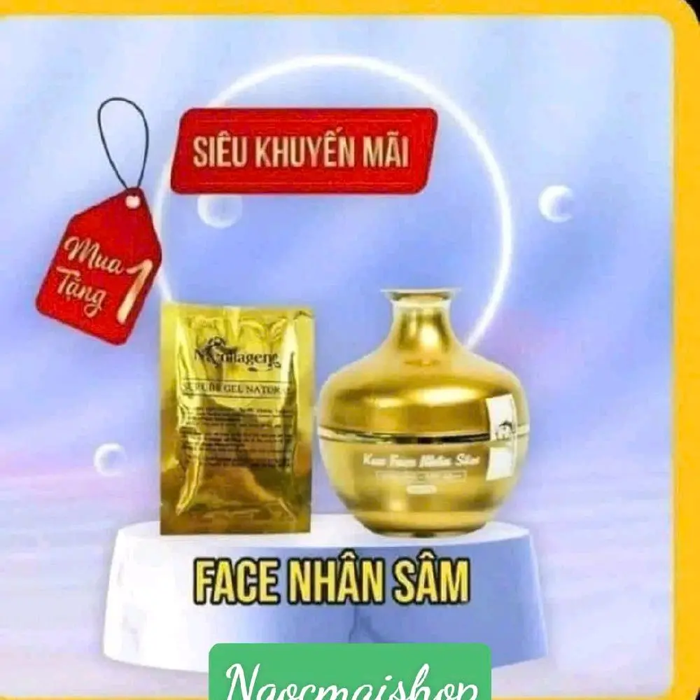 Kem Face Nhân Sâm Vàng Ncollagen 25g- Hỗ trợ chăm sóc da Khô nám Trà Nữ Làm Đẹp Da Skincare Tre Women Sen trimun Kem dưỡng trắng da mặt kem duong kem dưỡng trắng mặt
