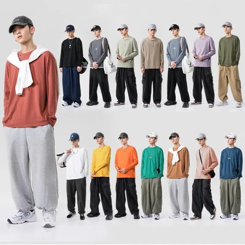 Baju Unisex Resus Lengan panjang Kaos Pria Atasan korean style pria Baju Oversize
