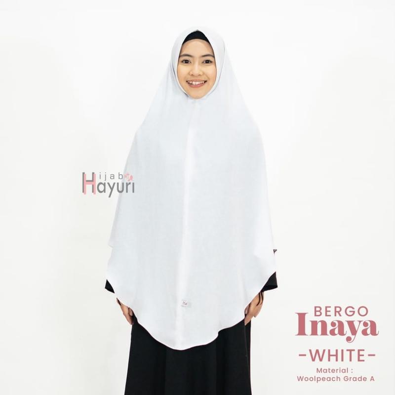 HIJAB HAYURI BERGO INAYA BERGO NONPED WOOLPEACH PREMIUM GRADE A 8