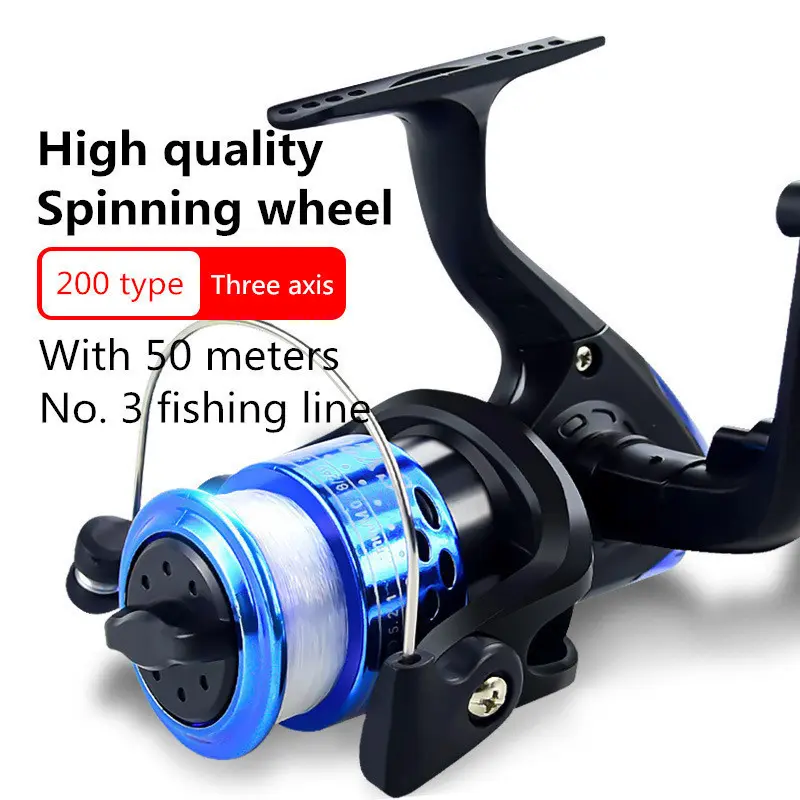 Reel Pancing Series BH200 Bonus Senar Pancing Fishing Reel Spinning 200 type Gulungan Reel spool spinning wheel used for sea fishing carp outdoor fishing fishing reel Peralatan Pancing Buat Mancing Sungai Danau Reel Rill Rell Pancing