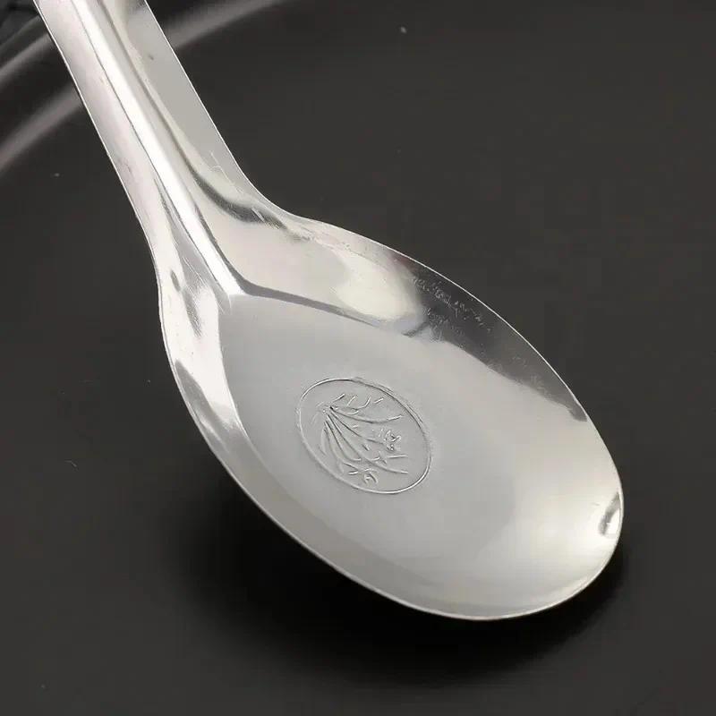 Product Introduction of 1/5Pcs Stainless Steel Flat Bottom Soup Spoons Silver Color Polished Home Kitchen Tableware Food Rice Dessert Spoon Household Supplie 25