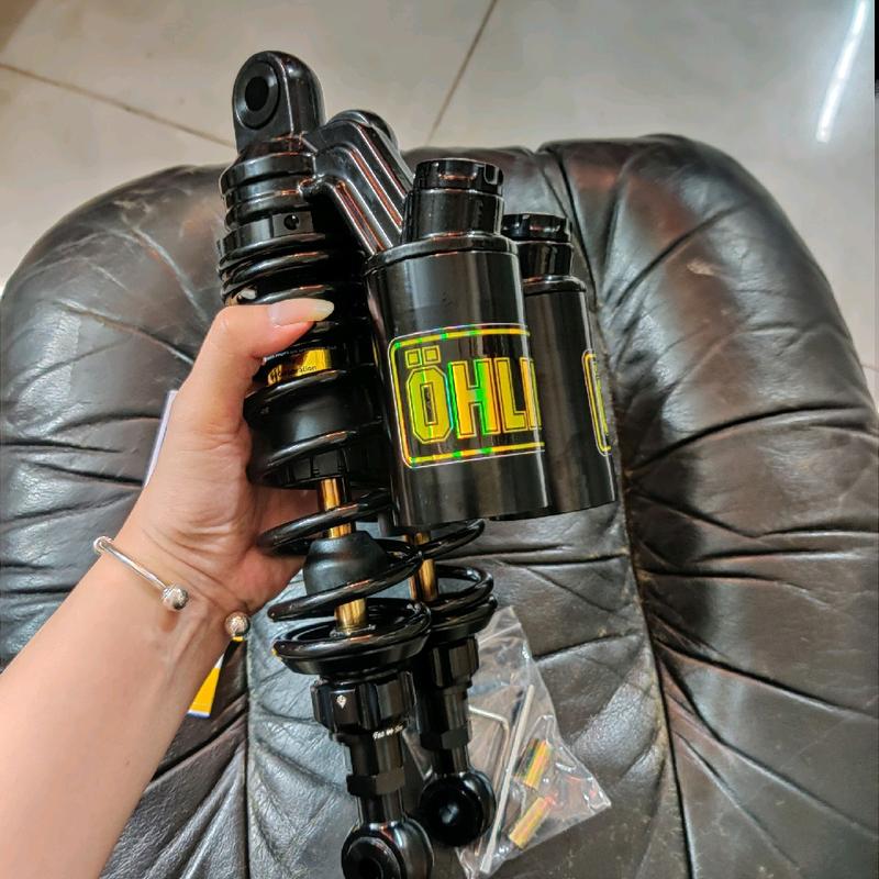 Phuộc sau Ohlins full đen ty vàng tem phản quang bình dầu gắn Dream Wave Elegant Galaxy Future led Cub Axelo Sirius 50 RC Taurus Jupiter xe điện ohlins ttx olong Phụ Kiện Phụ Tùng