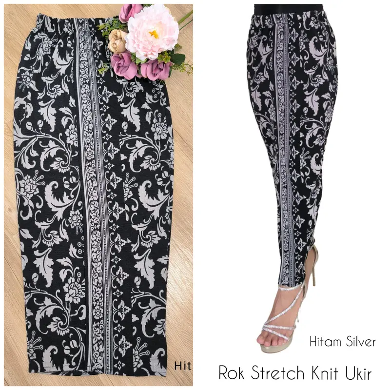 ROK KNIT STRETCH MOTIF UKIR Bawahan Kebaya Cantik 0