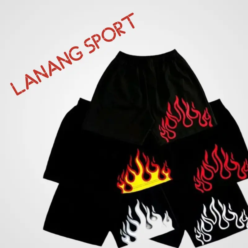 paket 100 dpt 10 cOD cELANA pENDEK fIRE / cELANA kOLOR pENDEK mOTIF aPI tERBARU dARI tOKO ;lANANG sTORE Melar Pria Boxer Shorts Surfing Dewasa Santai Karet celanavoli cepat kering  volly anti-bau longgar regular fit pelindung sinar uv uukuran l cuci kerin 6