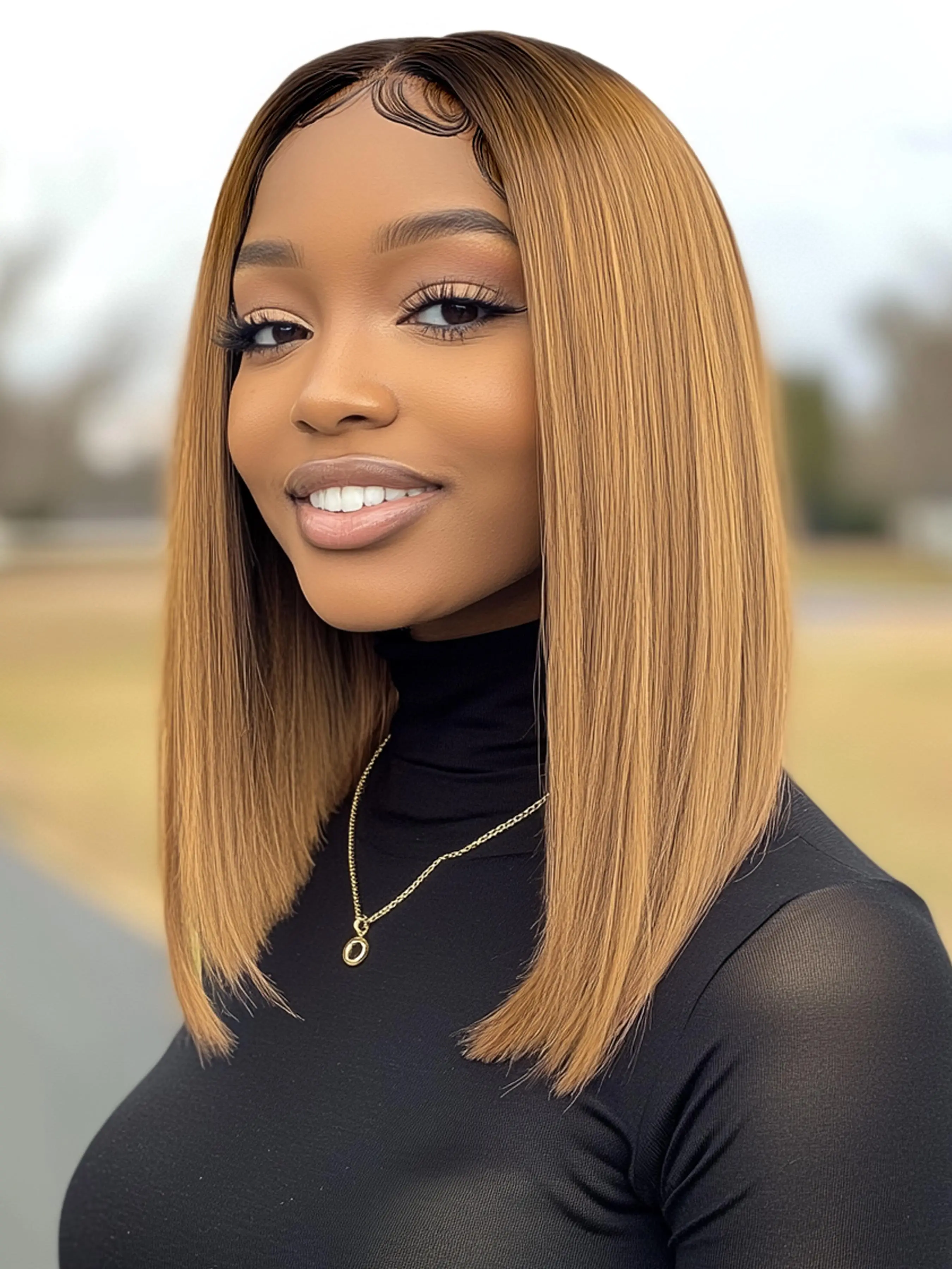 Short Straight Human Hair Wigs without Bangs, Gorgeous Fluffy Wigs for Women, Human Hair T Part Lace Wigs for Party, Daily Use