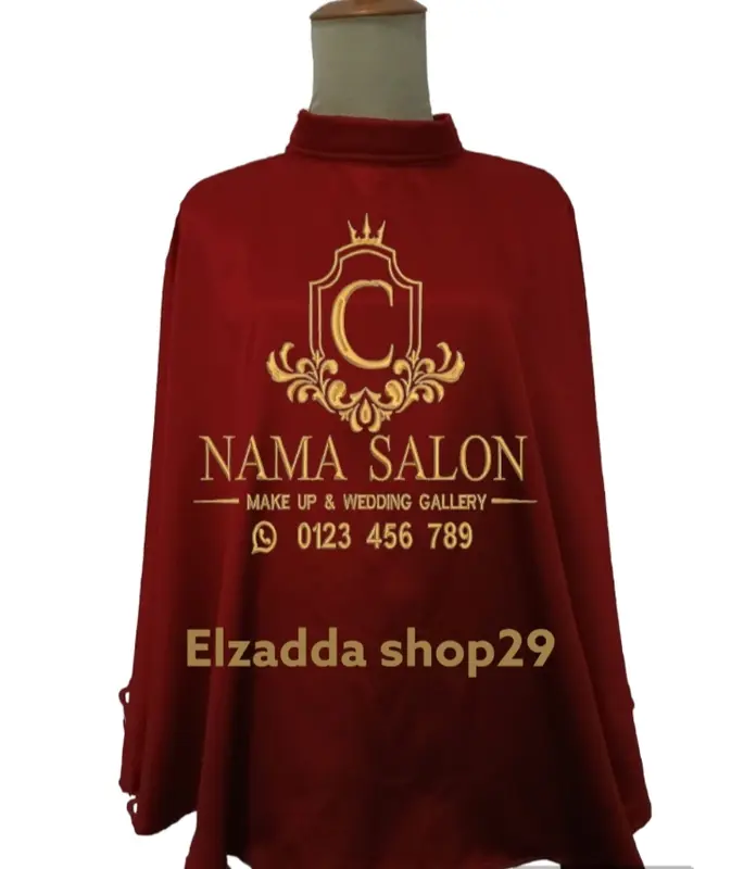 ELZADDASHOP29 /apron penutup dada/beauty salon/make up wedding/tata rias salon wedding/rias pengantin/kip/keep make up/eyeleast make up/hena mua/cod/request bordir nama salon dan logo Sisir Kain 6