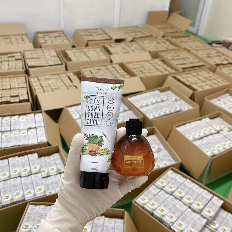 Combo Kem Tẩy Lông Thảo Dược & Mỡ Tr Ăn Nstore Triệt Lông Tay, Lông Chân, Lông Nách, Vùng Kín Waxing Date mới taylong sugar wax taychan body sap dr glatt gel lotion