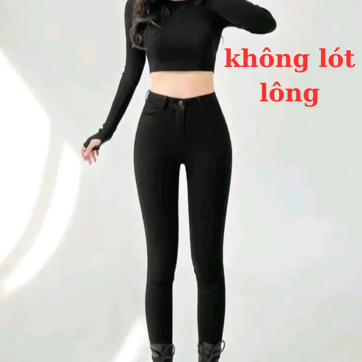 Quần Legging  1 Khuy Cạp Cao Khoá Kéo Co Giãn 4 Chiều 4 túi Chất  KHÔNG LÓT LÔNG Nữ Women