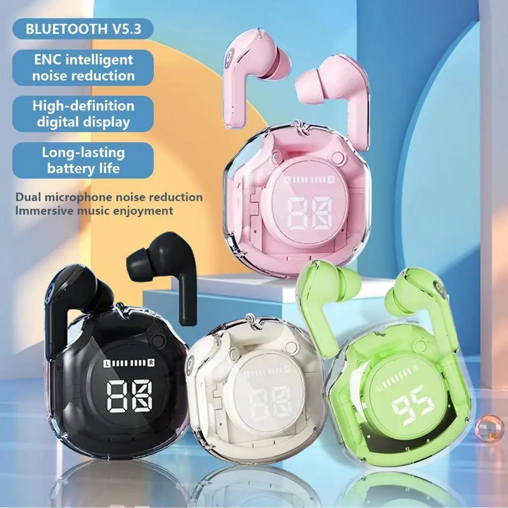 Air39 Wireless Earphone Bluetooth Earbuds RGB Light In-Ear Earphone LED Power Display with Mic