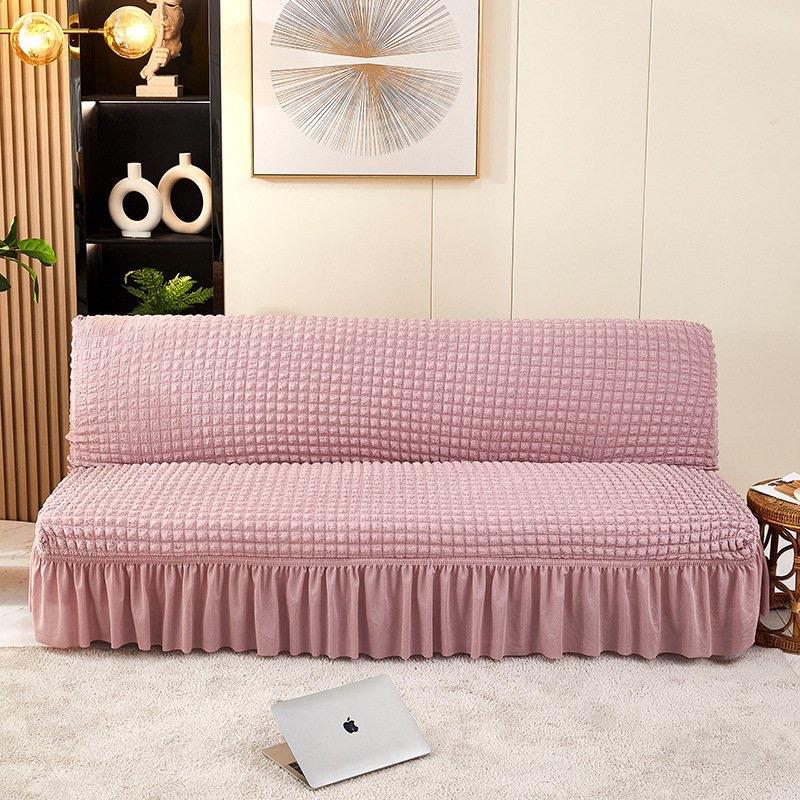 Product Introduction of Bọc sofa bed không tay vịn, chất vải ô vuông nhật ( có tặng ghim xoắn cố định ) 14