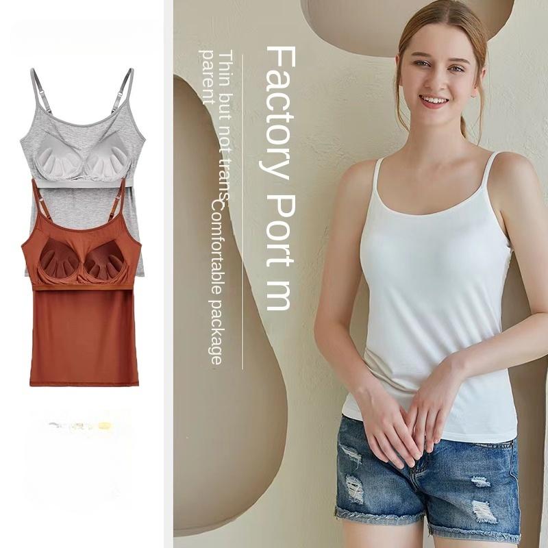 M-XL Modal Thin Strap Camisole Japan with chest pad camisol - TikTok ...