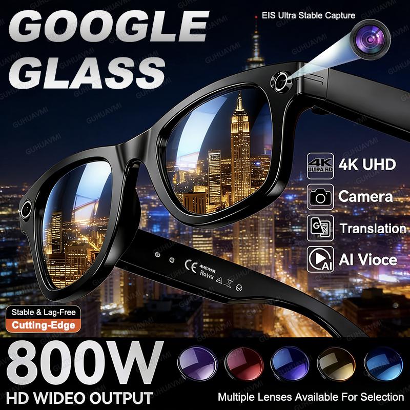 2026 New AI Smart Glasses AI Translation 800W HD Camera 4K Shooting Image Conversation Recording Listening To Music SmartGlasses - Image 4