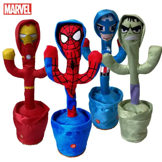 Boneka Kaktus Karakter Bisa Goyang Charger USB Cactus Toys Dancing Dan Bicara Bisa Rekam Suara Ready Motif Paling Baru Spiderman Captain Amerika Iron Man Hulk Harga Termurah