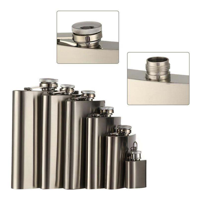 Product Introduction of byinon High Quality Stainless Steel Hip Flask Portable Container Liquor Flask Convenient Leakproof Whisky Flagon Outdoor 24