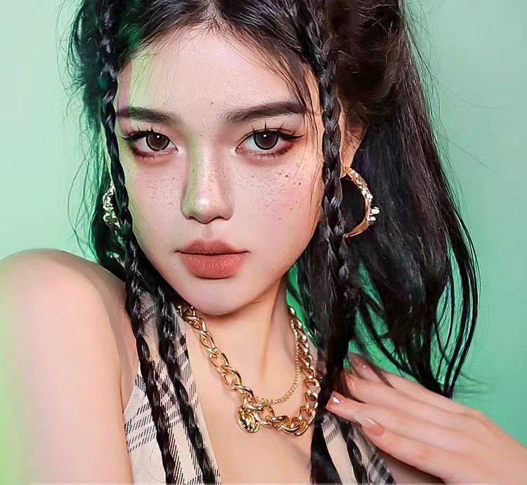 Product Introduction of New Boxing Braid Spice Girls in Hot Net Red Same style Fried Dough Twists Braid Ponytail Hair Ornament 5