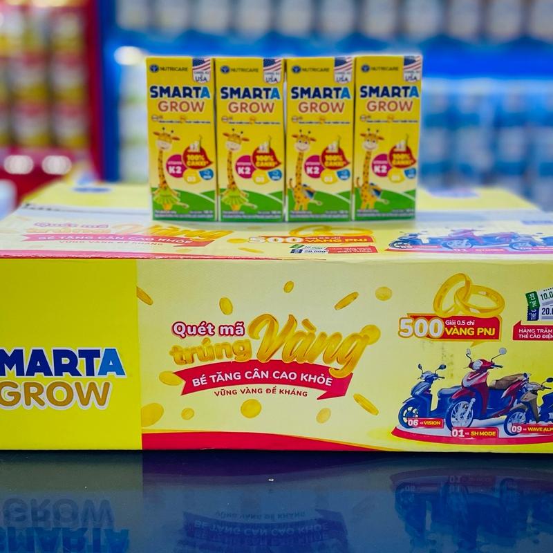 Sữa công thức pha sẵn Nutricare Smarta Grow 180ml/110ml- 1 thùng 12 lốc 48 hộp
