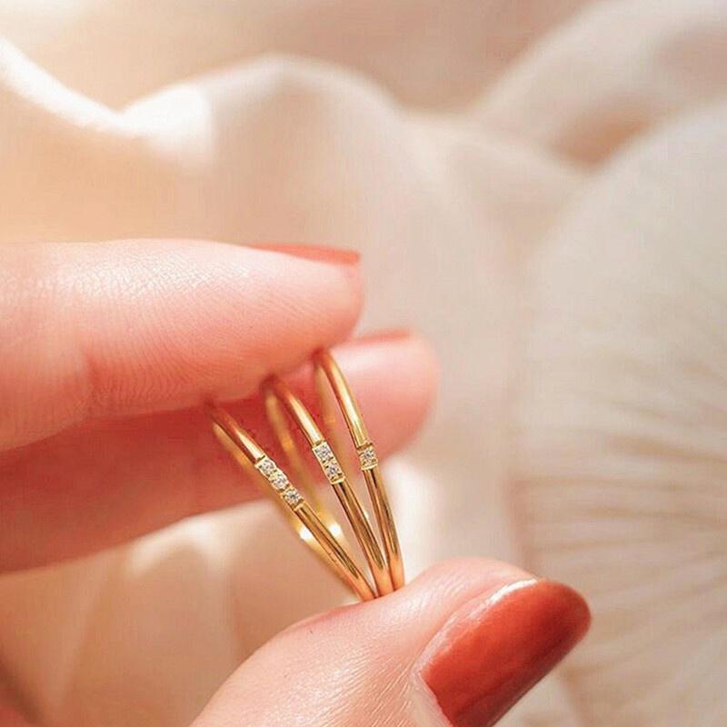 Product Introduction of Ht Japan Korea Ultra-Fine Titanium Dia Light Ins Style Stainless Steel Tail Ring Girls Accessories Non-Fade 6