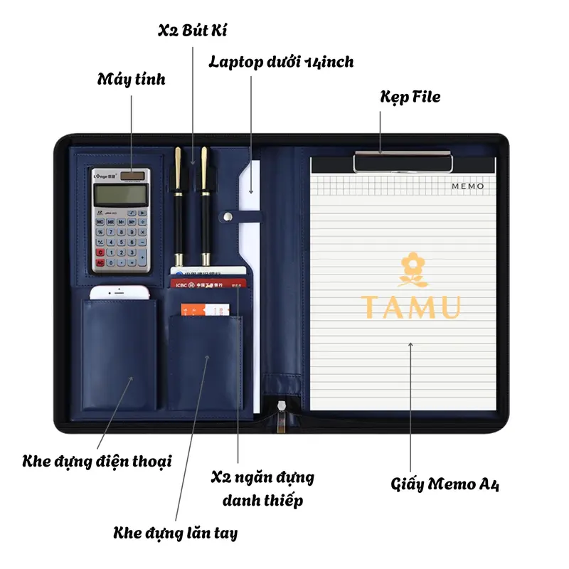 Sổ Tay Doanh Nhân Cao Cấp Chống Nước - Tặng kèm bút kí và giấy ghi chú takenote 1