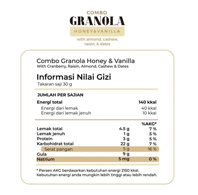 Granola Berry Kemasan Toples 500 gr Timur Tengah Oatmeal 5