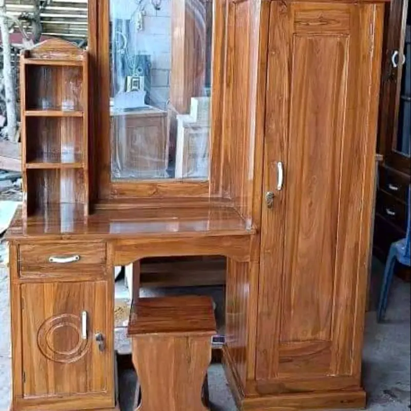 meja rias minimalis finishing/ tolet / tempat make up kayu jati 1