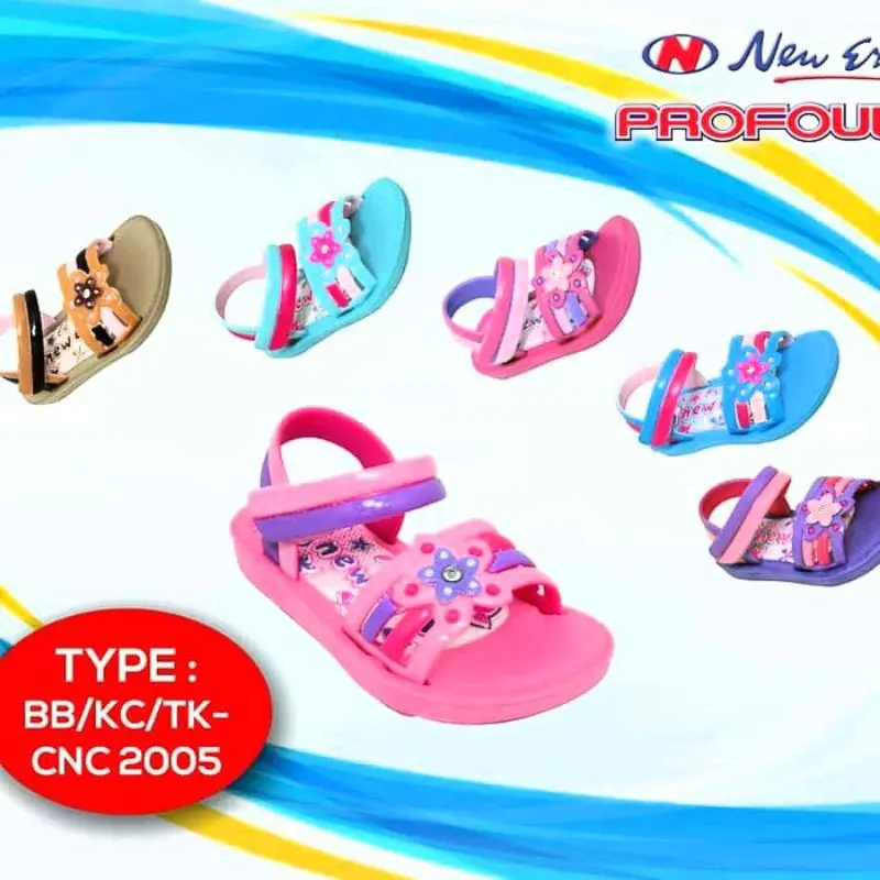 togo NEW ERA BB/KC CNC 2005 Sepatu Sandal Anak Jelly Tali Belakang Sandal Bayi Perempuan Original