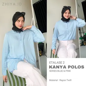 Kanya Polos Part 2 Kemeja Rayon Twill Wanita