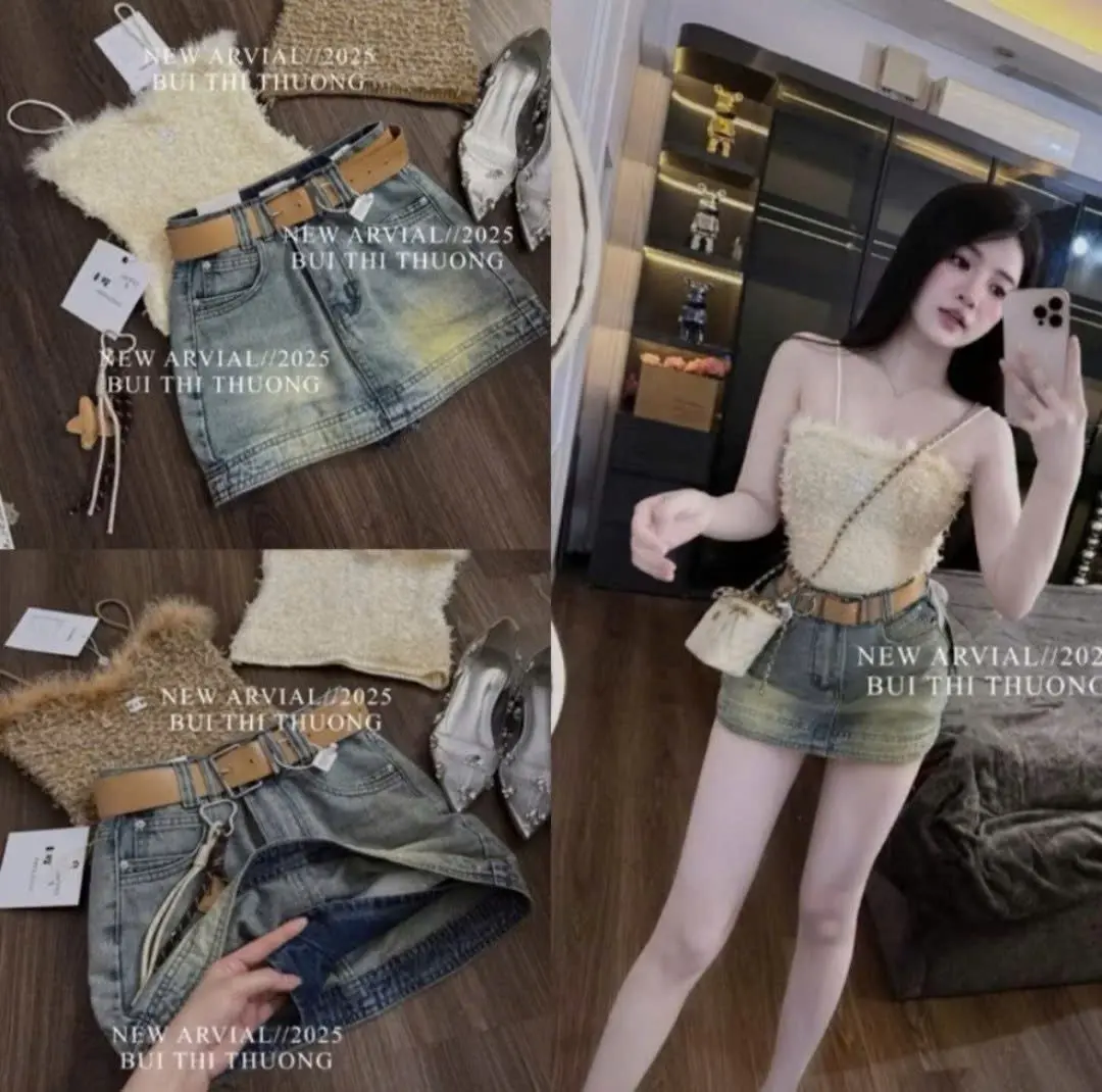 CHÂN VÁY NGẮN CHỮ A KÈM LOT TRONG THỜI TRANG SIÊU HOT HÀNG ĐẸP