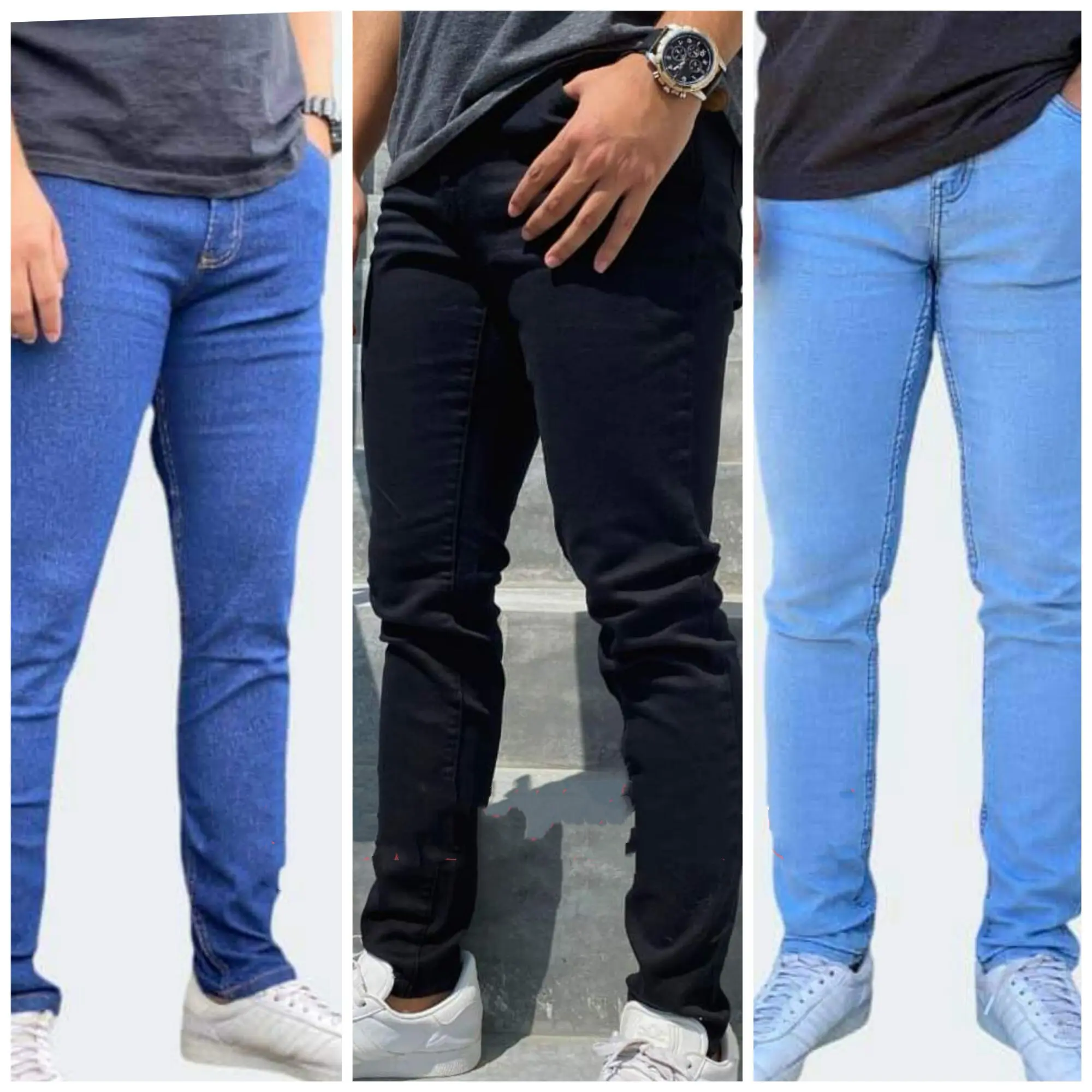Men's denim long pants men's long pants