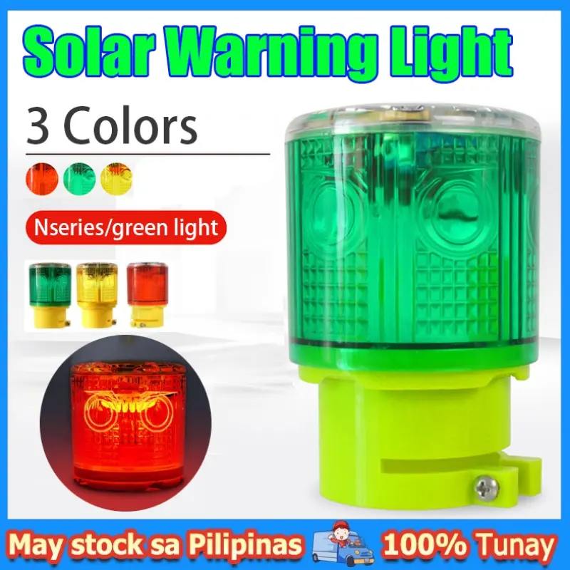 LED Solar Warning Light Red Emergency Light Flash Indicator Beacon ...