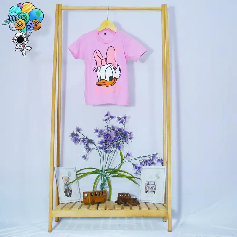 Atasan Anak Laki Perempuan Unisex Usia 1 - 8 Tahun Motif Kartun Bahan Cotton Combed 30S Sablon Plastisol 7