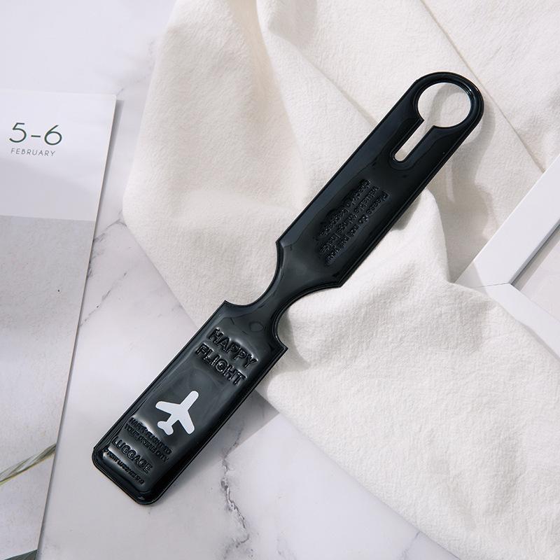 Product Introduction of 1/2pcs PVC Strip Luggage Tag Boarding Pass Portable Checked Pendant Luggage Case Anti-loss Tag Identification Tag Travel Accessory 12