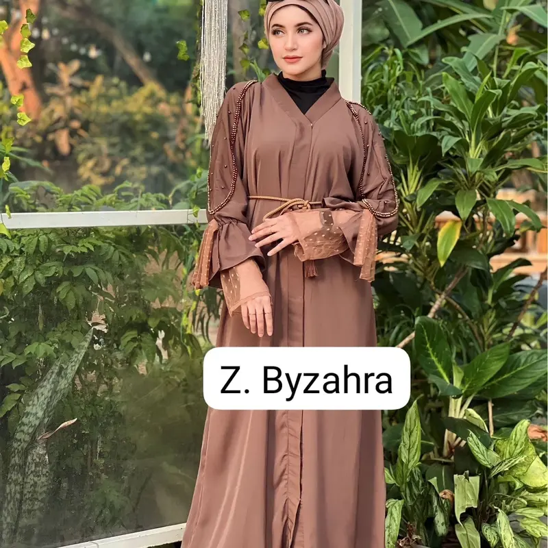 Abaya tile crystal fursan/ abaya mewah/abaya pesta kombinasi crystal premium 2