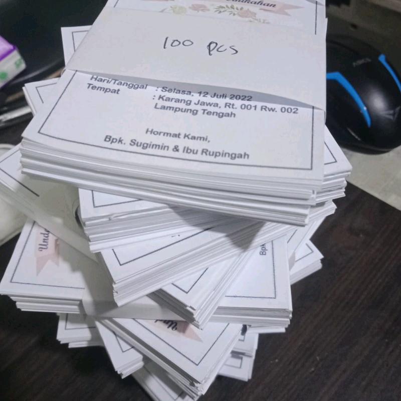 100 pcs undangan mini pernikahan masako/kopi 4