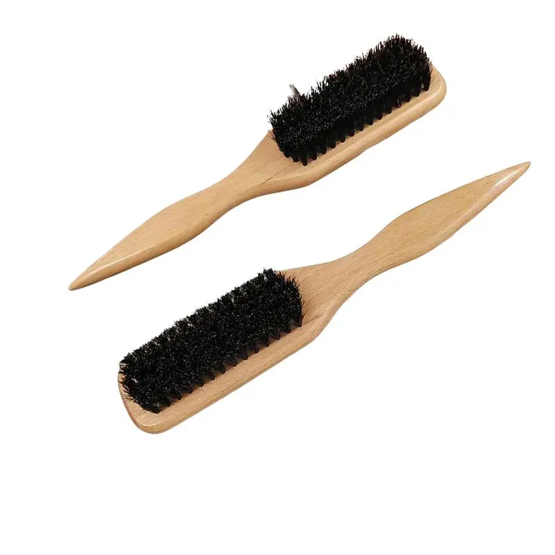 Wooden Handle Boar Bristle Hair Brush, 1 Piece Professional Hair Styling Brush for Thick & Thin Hair, Heatless Hair Styling Tool for Men and Women, Hair Styling Tools