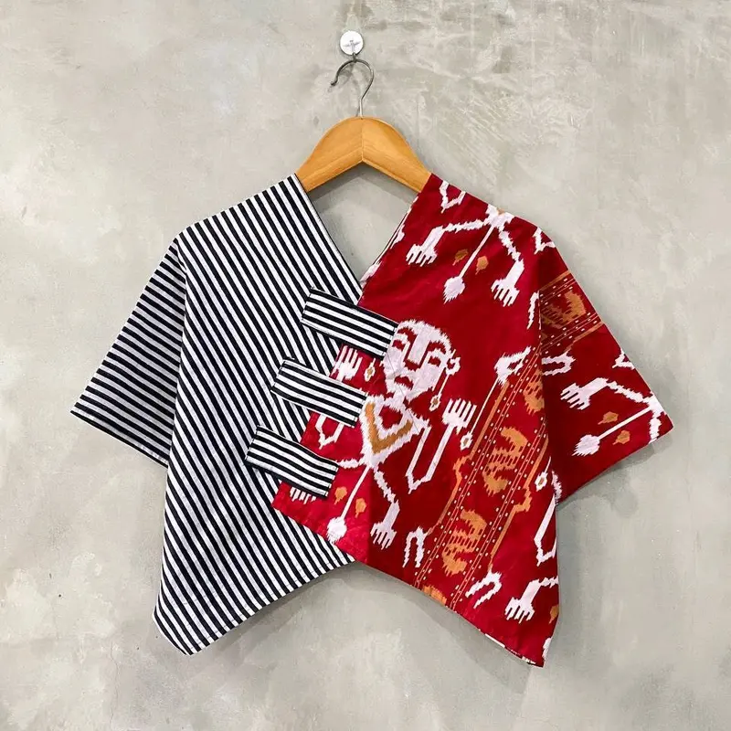 CROP TOP BATIK ATASAN WANITA OUTER LUCU corduroy 1