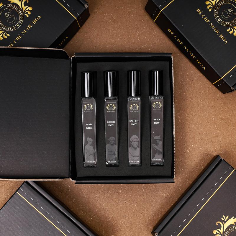 Hộp Combo 4 Chai Nước Hoa Nam Nữ Unisex Phá Giá Chấn Động Địa Cầu Lưu Hương 6-8 Tiếng Perfume Cosmetic Xịt Thơm