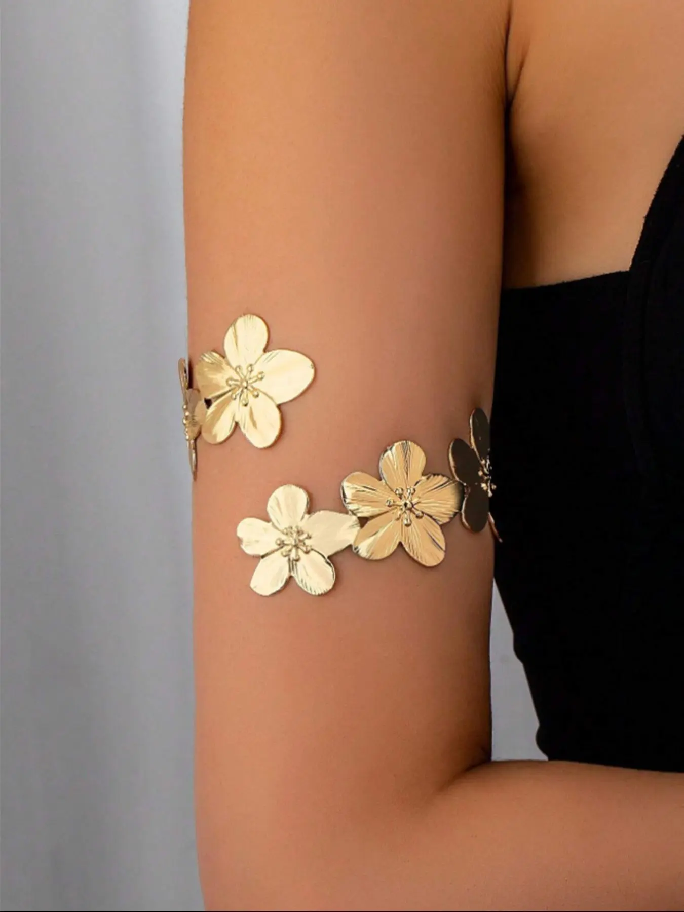 Fashion Flower Design Arm Chain, Fashionable Body Jewelry for Women & Girls, Trendy All-match & Exquisite Jewelry for Birthday Gift