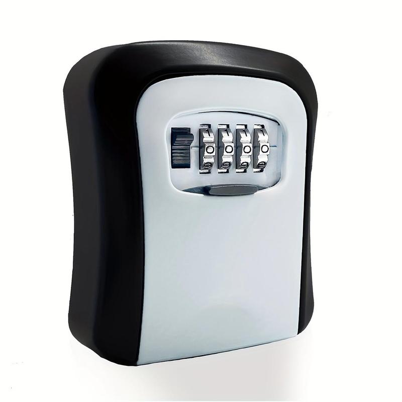 Key Lock Plastic Box, Wall Mount For Keys, 4 Digit Combination With Resettable Code With A B Switch, Indoor Outdoor Waterproof House Plastic Key, Lockbox For Spare House Keys 0