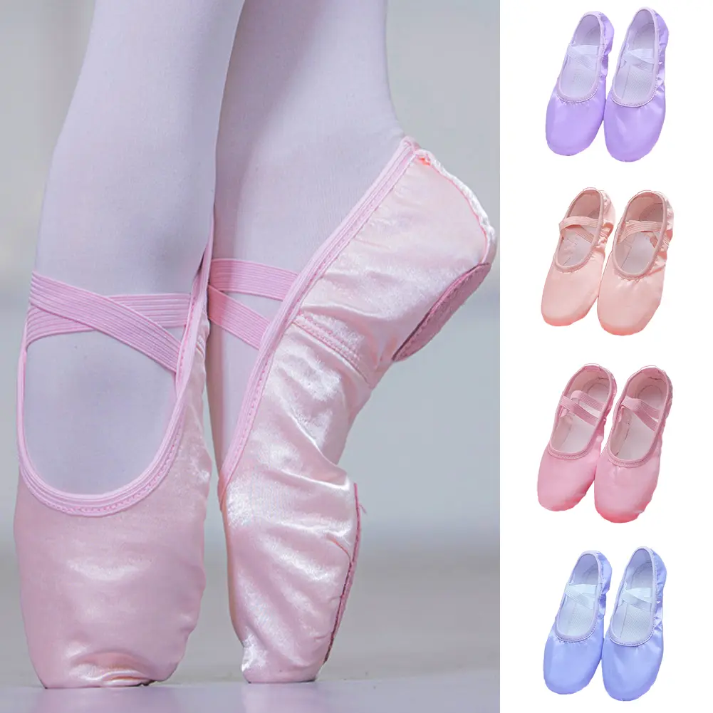 CA Children Dance Girls Ballet Shoes Satin Canvas Soft Sole Ballet Dance Girls Woman Ballerina Yoga Gym Dance Shoes #451067